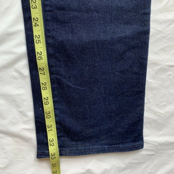 NYDJ Marilyn Straight Jeans Womens 12 Stretch Lift Tuck Technology Dark Blue NEW - Picture 11 of 12